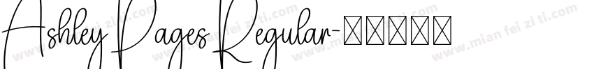 Ashley Pages Regular字体转换